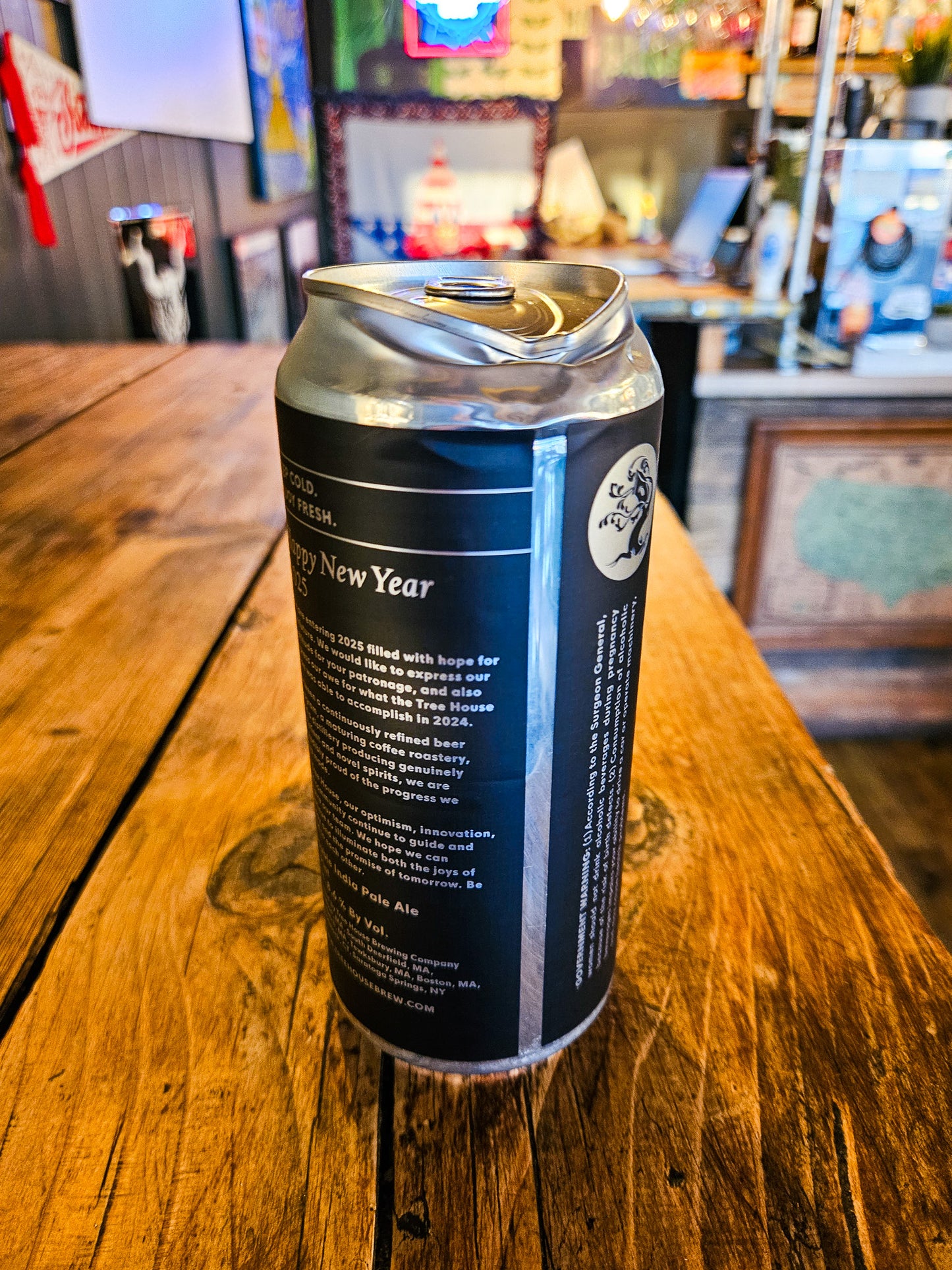 Tree House Brewing Company - Happy New Year 2025 - Imperial Double New England Hazy IPA *Significant damage to rim of can - see photos*