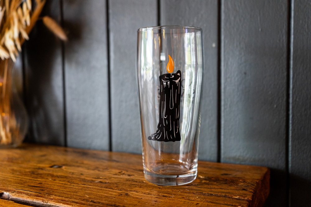 Noble Savage Brewing Company Candle Glass